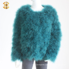 Wholesale Elegance Real Turkey Feather Fur Jacket Coats For Women